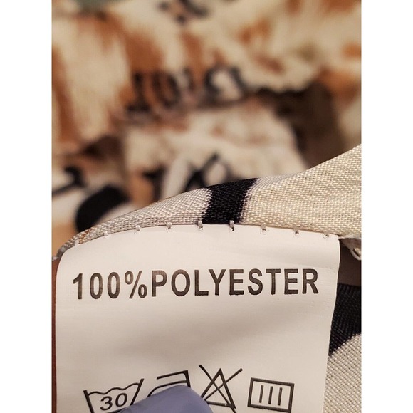 Mina Collection Beige & Brown Square Neck Half Sleeve Knee Length Dress Small - Picture 7 of 13